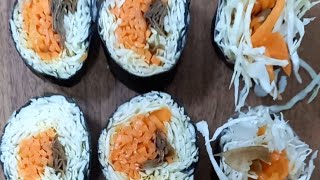 아침에 먹는 양배추 월남쌈 넣고 양배추김밥으로 말아요 Cabbage kimbap with rice paperjoyfulharu 조이플하루 [upl. by Cirillo501]