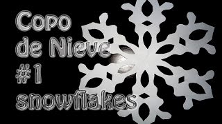 Kirigami como hacer un copo de Nieve de papel  1snowflakes DIY [upl. by Serica494]