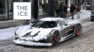 Super and Hypercars in St Moritz 2024  Jesko DB10 550 Spyder Miura SV Gemballa Marsien CCXR [upl. by Consuelo]