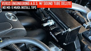 Verus Engineering MX5 Miata ND Sound Tube Delete and Air Oil Separator Install Tips [upl. by Chemesh]