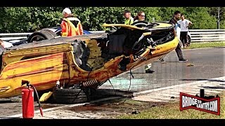 Crash Porsche 911 GT2 Nurburgring Flugplatz onboard DS3 R [upl. by Aminta]