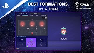 FIFA 21  Tips Tricks amp Guide The Four Best Formations  PS Competition Center [upl. by Pepita]