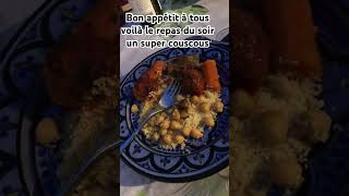 Bon appétit à tous voilà le repas du soir  shortvideo shorts eat couscous [upl. by Ronoh]