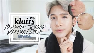 FADE ACNE SCARS Klairs Freshly Juiced Vitamin Drop Review  Edward Avila [upl. by Rosenstein388]