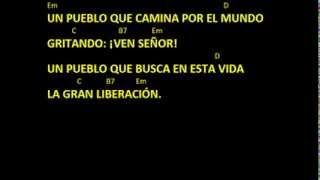 CANTOS PARA MISA  UN PUEBLO QUE CAMINA  ENTRADA  ADVIENTO  ACORDES Y LETRA [upl. by Alcot]