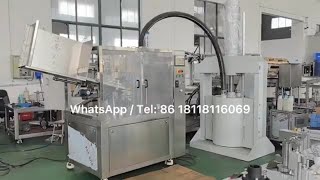 R60 Automatic Grease Soft Tube Filling Sealing Machine  200L Press Material Machine [upl. by Aicire]