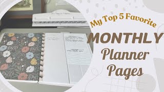 5 of My Favorite Monthly Planner Pages  MustHave Monthly Planner Inserts  How I Use Monthly Pages [upl. by Follmer633]