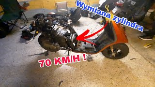 Wymieniamy zatarty zylinder w piaggio tph [upl. by Onin]