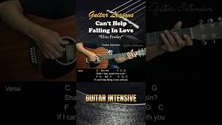 Cant Help Falling in Love  Elvis Presley  EASY Fingerpicking Guitar Tutorial with Chords  Lyrics [upl. by Aned]