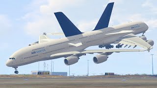 Overloaded Plane After Take Off Failed Almost All Engines In GTA 5 Big Plane Crash [upl. by Norraa]