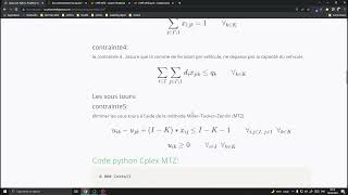 VRP Cplex avec python MTZ [upl. by Markos850]