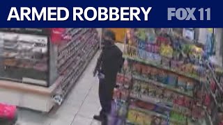 Canoga Park 7Eleven store robbed at gunpoint [upl. by Siskind]