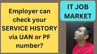 Employer can check your SERVICE HISTORY via UAN or PF number RD Automation Learning [upl. by Anallise]