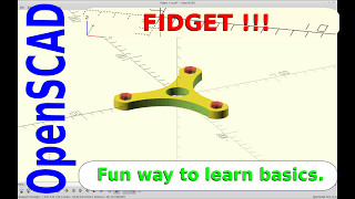 OpenSCAD  Code a Fidget Spinner [upl. by Handy70]