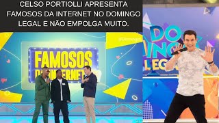 Celso Portiolli Apresenta Famosos da Internet no Domingo Legal e não Empolga muito [upl. by Ahsanat]