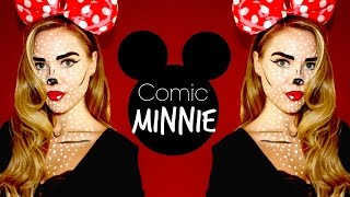 PopArt Minnie Mouse Makeup [upl. by Heindrick]