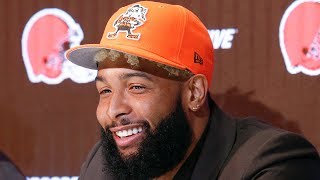 Odell Beckham Jrs Intro Presser with the Cleveland Browns [upl. by Enelyk]