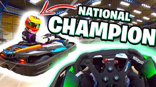 Can I Beat a National Karting CHAMPION At TeamSport Liverpool [upl. by Aikyt]