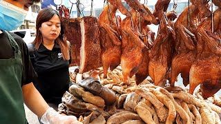 Best selling everyday BBQ Pork Braised Pork amp Roast Duck  Cambodian Street Food [upl. by Somisareg]