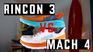 Hoka Mach 4 vs Rincon 3 Battle of their best daily trainers [upl. by Kilgore907]