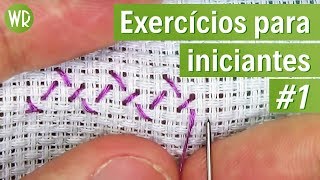 ❌2 exercícios simplespara INICIANTES 1  ponto cruz avesso PERFEITO [upl. by Ahse]