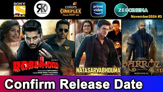 4 Upcoming New South Hindi Dubbed Movies  Confirm Release Date  Natasarabhowma  November 2024 3 [upl. by Dnomaid]