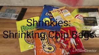 Shrinkies Shrinking Chip Bags using a toaster oven [upl. by Ramsa]