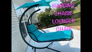 Hanging Chaise Lounge Chair wCanopy Assembly Best Choice Products [upl. by Tarttan259]