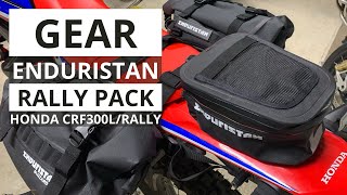 Gear Enduristan Rally Pack on Honda CRF300LRally [upl. by Anibla44]