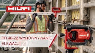 NOWY LASER Rotacyjny  Wyrównywanie elewacji w pionie za pomocą PR 4022 Hilti [upl. by Ymorej]