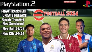 PES 2025 PS2 Summer Transfer Final Version JRplay ENGLISH mod  PlayStation 2  Aethersx2  PC [upl. by Kcirdnek717]