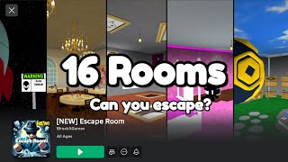 NEW Escape Rooms 🔢 16 Rooms Can you escape Roblox game play through guide all codes [upl. by Stanislaw]