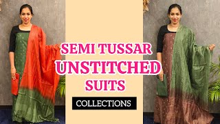 BUDGET FRIENDLY SEMI TUSSAR UNSTITCHED SUITS COLLECTIONS  𝐆𝐋𝐈𝐓𝐙𝐈𝐍𝐃𝐈𝐀 FASHION🥰😍 [upl. by Esaele]