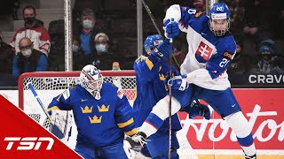 Sweden vs Slovakia WJC Highlights [upl. by Olympe]