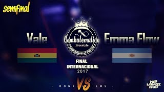 VALE Bol vs EMMA FLOW Arg  SemiFinal  Combatemática Final Internacional 2017 [upl. by Lebazi]