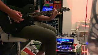 Muse  Pressure Guitar Cover with HQ Sound Manson EVO2 [upl. by Adalie]