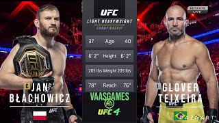 JAN BLACHOWICHZ VS GLOVER TEIXEIRA FULL FIGHT UFC 267 [upl. by Akeirahs]