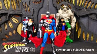 MAFEX Cyborg Superman Return of Superman 112 action figure unboxing amp REVIEW dc superman mafex [upl. by Nadya]