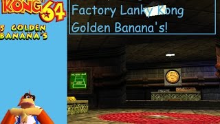 Donkey Kong 64  Frantic Factory  Lanky Kong Golden Bananas Guide [upl. by Kcirddehs]