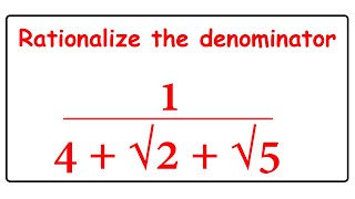 Rationalize the denominator 14  √2  √5 [upl. by Frodeen]