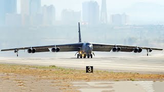 B52 Stratofortress Take Off and Landing US Air Force [upl. by Dumah]