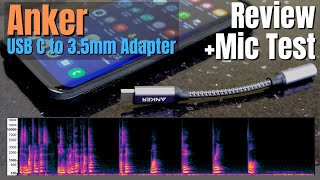 Anker USB C to 35mm Headphone Adapter Review amp Mic Recording Tests [upl. by Llessur]