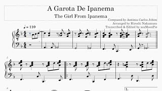 A Garota De Ipanema The Girl From Ipanema Bossa Nova Piano Sheet Music [upl. by Irtimd]