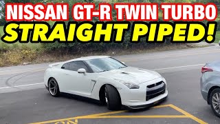 2009 Nissan GTR 38L TWIN TURBO V6 DUAL EXHAUST w STRAIGHT PIPES Feat LAUNCH CONTROL [upl. by Ahsitul]