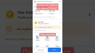 Kotak 811 refer and earn  Kotak ban refer code  Daily payment [upl. by Sidnarb]