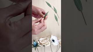 DIY paper Italian Ruscus inspired leaves Templates at dwbloomscom paperleaves paperflowers [upl. by Lyda]