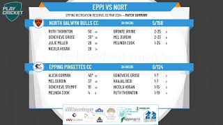 North Metro CA 14 Lorraine Ireland Women Div 1 Summer SF 2  Epping Pingettes v North Balwyn Bulls [upl. by Gniliem]