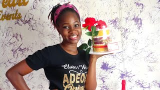 HOW TO USE ACETATE CAKE COLLAR  VALENTINE CAKE  ADEOLA ONICAKE [upl. by Drofnats]