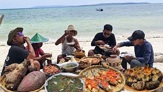 Hari ke 4 diPulau Terpencil  Seafood Mewah Rumput Laut Bulu Babi Ikan dll tersedia pantai ini [upl. by Ardnajela]