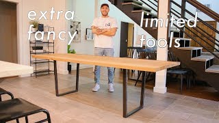 How To Build a HIGH QUALITY Dining Table with LIMITED TOOLS  DIY  Woodworking [upl. by Sirc907]